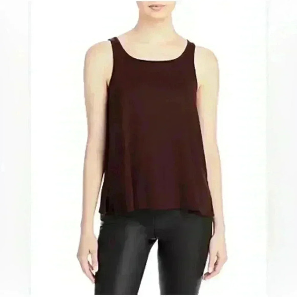 Eileen Fisher Womens Relaxed Fit Tank Top Brown Size S Cotton/Lycra - Picture 1 of 5
